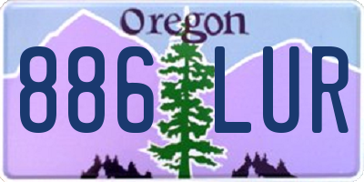 OR license plate 886LUR