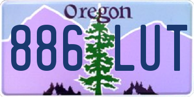 OR license plate 886LUT