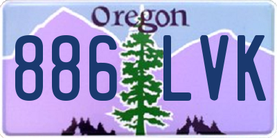 OR license plate 886LVK