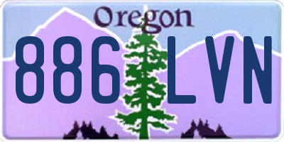 OR license plate 886LVN