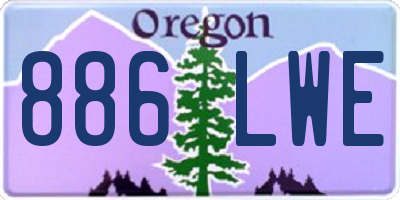 OR license plate 886LWE