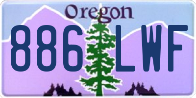 OR license plate 886LWF