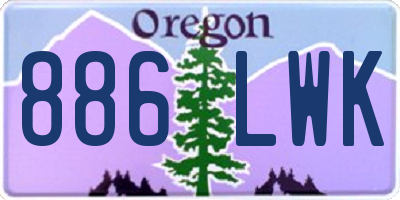 OR license plate 886LWK
