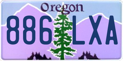 OR license plate 886LXA