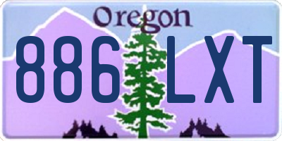 OR license plate 886LXT