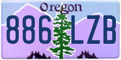 OR license plate 886LZB