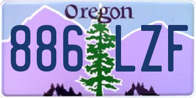OR license plate 886LZF