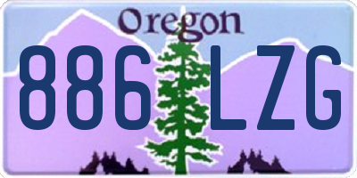 OR license plate 886LZG