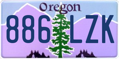 OR license plate 886LZK