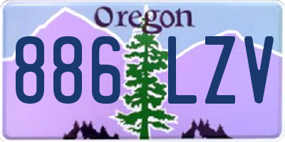 OR license plate 886LZV
