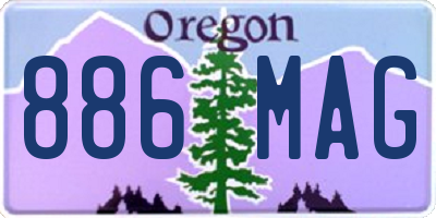 OR license plate 886MAG