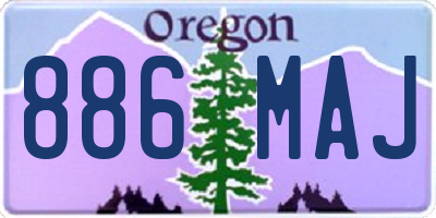 OR license plate 886MAJ