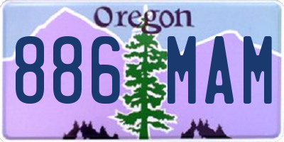 OR license plate 886MAM