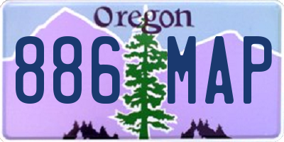 OR license plate 886MAP