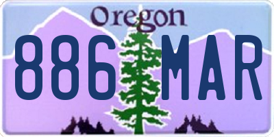 OR license plate 886MAR