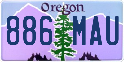 OR license plate 886MAU