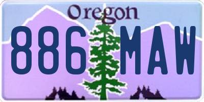 OR license plate 886MAW