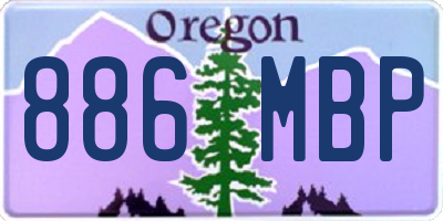 OR license plate 886MBP