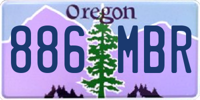 OR license plate 886MBR