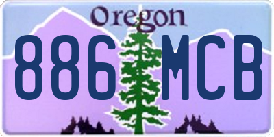 OR license plate 886MCB
