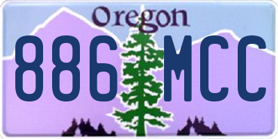 OR license plate 886MCC