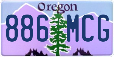 OR license plate 886MCG