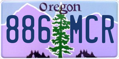 OR license plate 886MCR