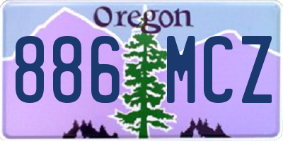 OR license plate 886MCZ