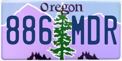 OR license plate 886MDR