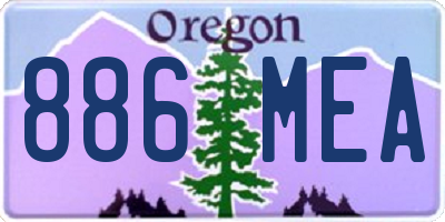 OR license plate 886MEA