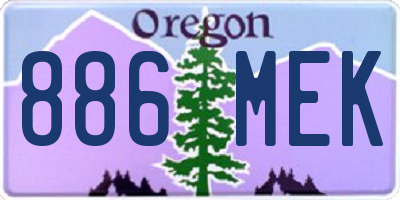 OR license plate 886MEK