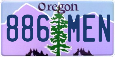 OR license plate 886MEN