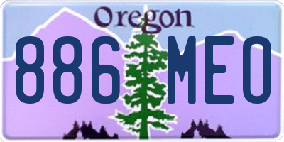 OR license plate 886MEO