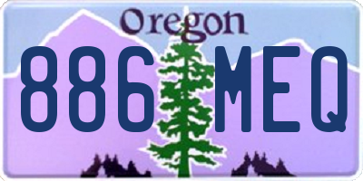 OR license plate 886MEQ