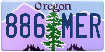 OR license plate 886MER