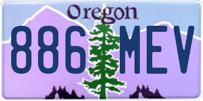 OR license plate 886MEV
