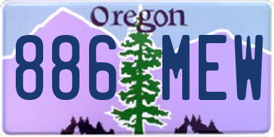 OR license plate 886MEW