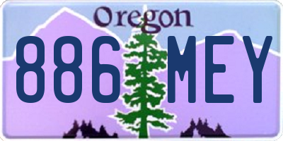 OR license plate 886MEY