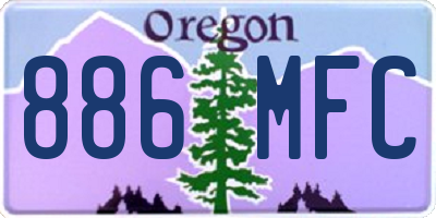 OR license plate 886MFC
