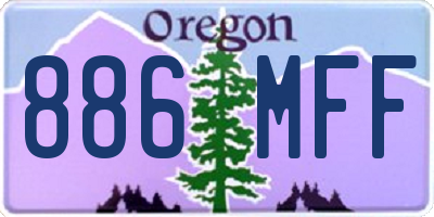 OR license plate 886MFF