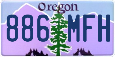 OR license plate 886MFH