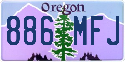 OR license plate 886MFJ