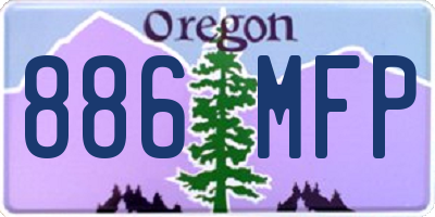 OR license plate 886MFP