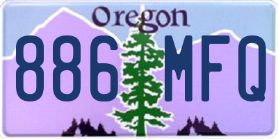 OR license plate 886MFQ