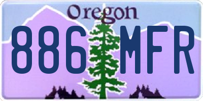 OR license plate 886MFR