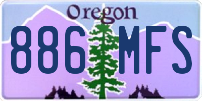 OR license plate 886MFS
