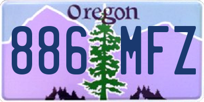 OR license plate 886MFZ