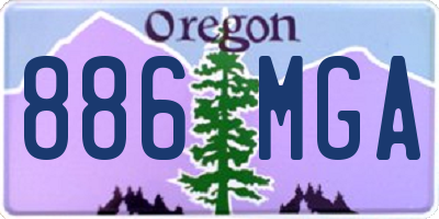 OR license plate 886MGA