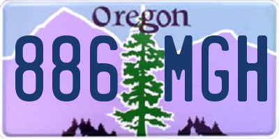 OR license plate 886MGH