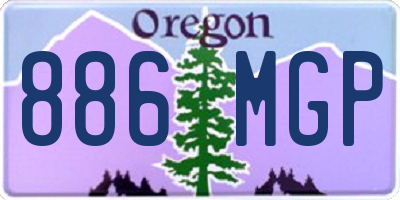 OR license plate 886MGP